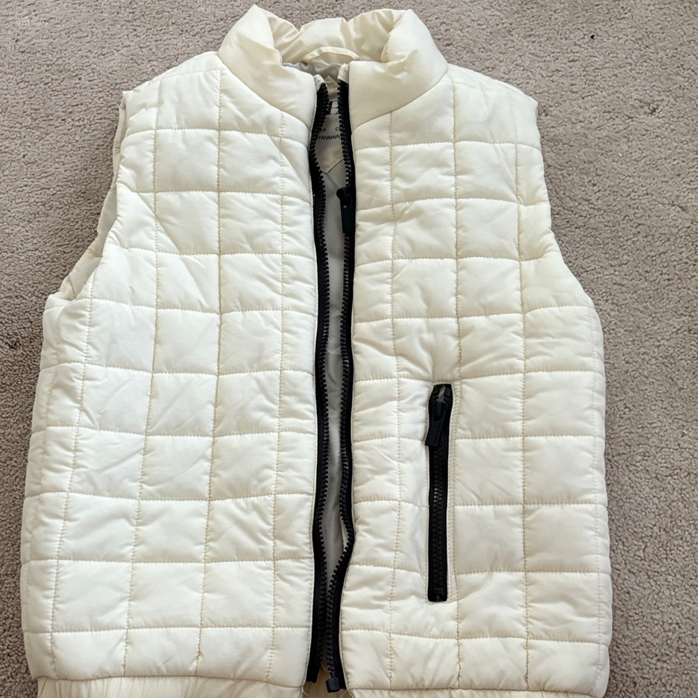 Zara Kids Cream Quilted Vest
